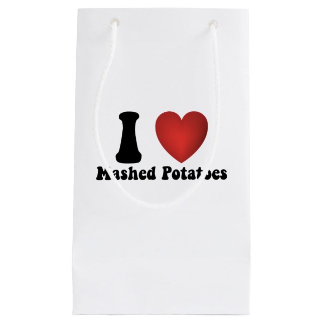 Petit Sac Cadeau I Love Mashed Potatoes Thanksgiving Diner Cadeau (Devant)