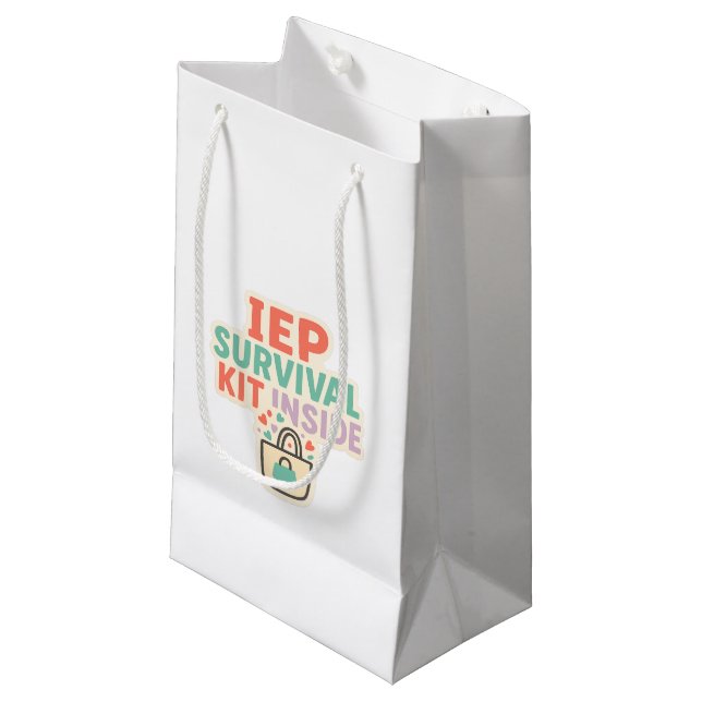 Petit Sac Cadeau IEP Survival Kit Inside | Inclusion Appreciation (Devant Angle)