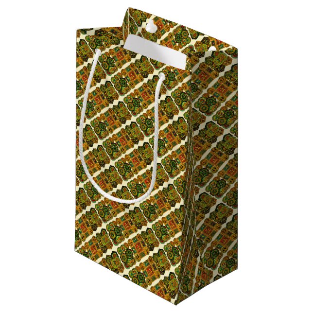 Petit Sac Cadeau imprimé de motifs Renaissance italienne (Devant Angle)