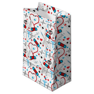 Petit Sac Cadeau Infirmière Cute Stethoscope   Docteur Motif EKG