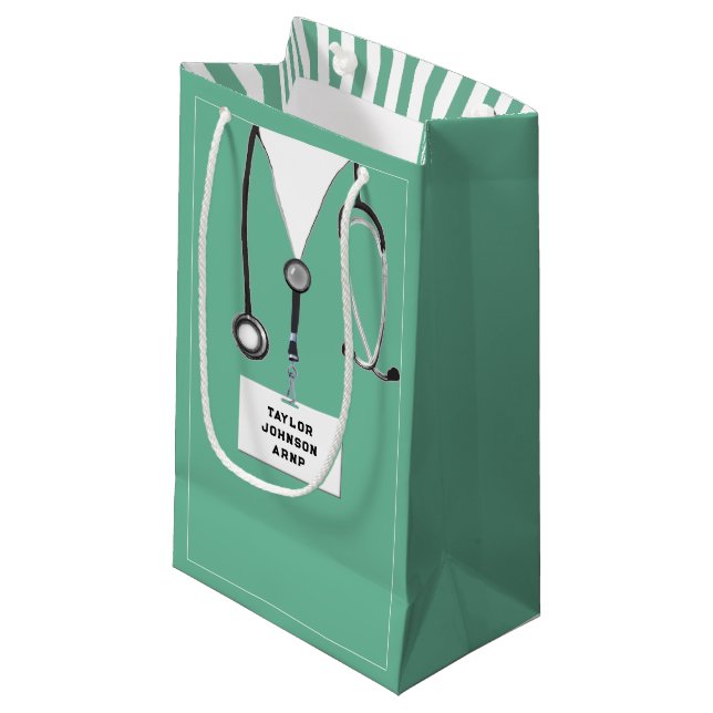 Petit Sac Cadeau Infirmière personnalisée ou médecin Sac-cadeau (Devant Angle)