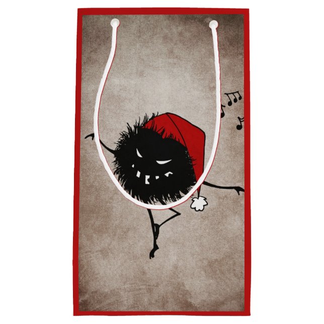 Petit Sac Cadeau Insecte mauvais foncé de Noël (Devant)