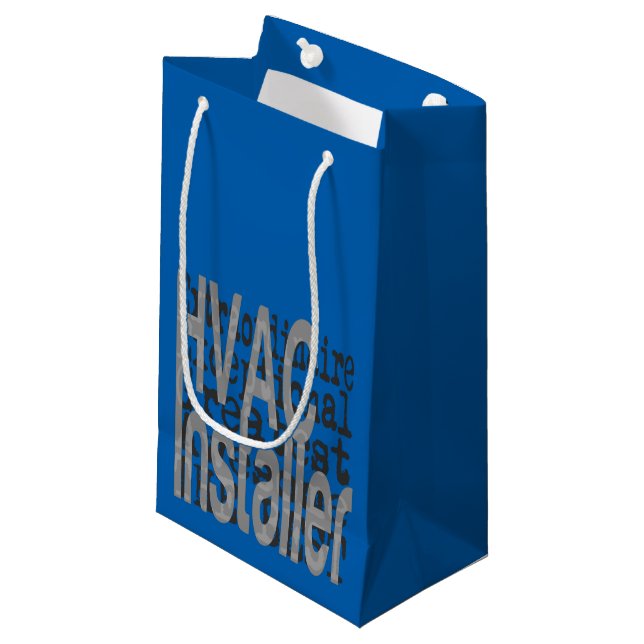 Petit Sac Cadeau Installateur HVAC Extraordinaire (Devant Angle)