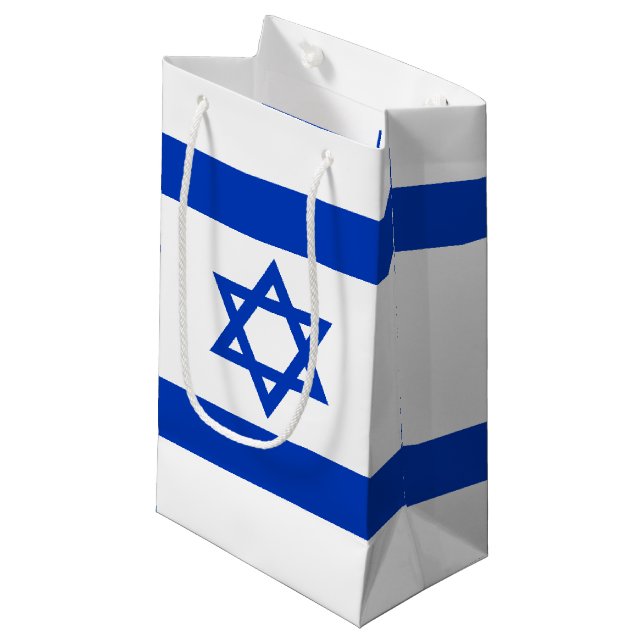 Petit Sac Cadeau Israël drapeau patriotique moderne (Devant Angle)