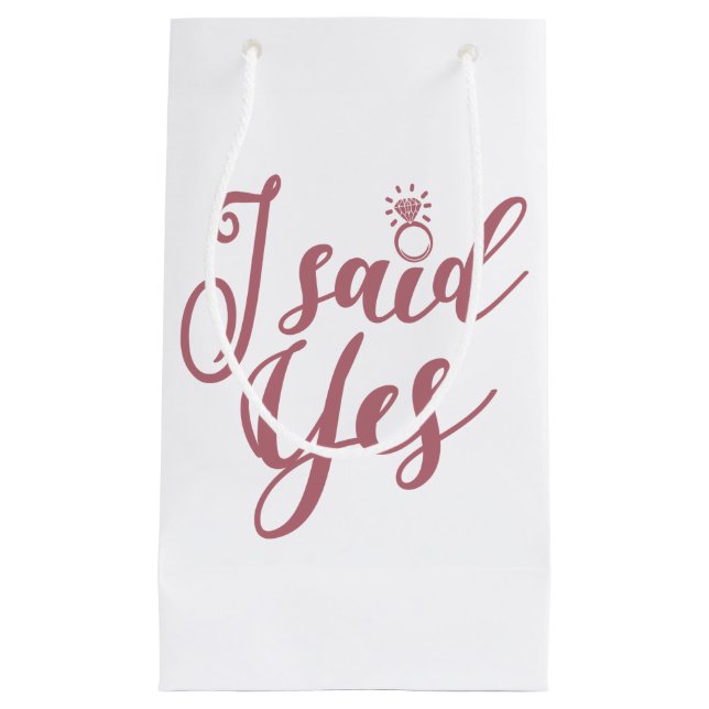 Petit Sac Cadeau J'Ai Dit Oui - Bachelorette Mariage (Devant)