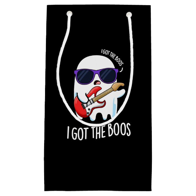 Petit Sac Cadeau J'Ai Obtenu Boos Funny Music Ghost Pun Dark BG (Devant)