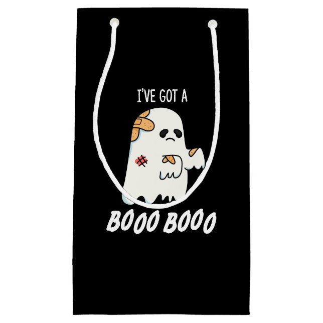 Petit Sac Cadeau J'ai un Boo Boo Drôle Ghost Pun Dark BG (Devant)