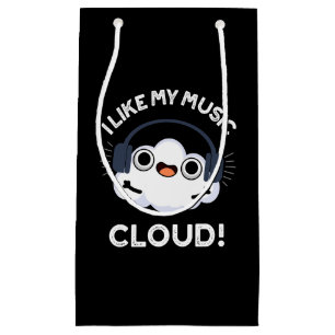 Petit Sac Cadeau J'Aime Mon Nuage De Musique Funny Météo Pun Dark B