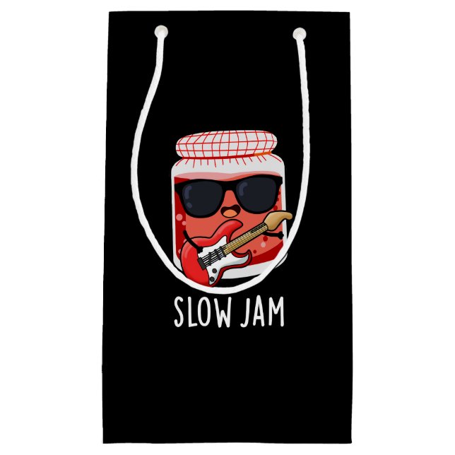 Petit Sac Cadeau Jam Lent Amusant Nourriture Pun Dark BG (Devant)