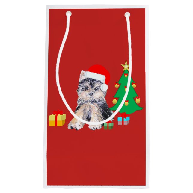 Petit Sac Cadeau Je suis contigu perrito de Noël (Devant)