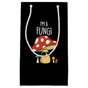Petit Sac Cadeau Je suis un champignon Funny Mushroom Pun Dark BG