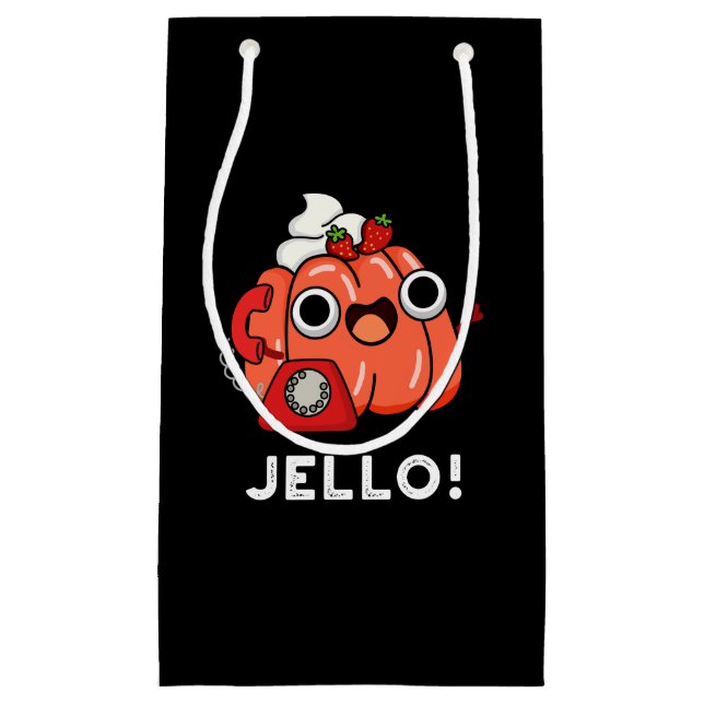 Petit Sac Cadeau Jello Funny Jello sur téléphone Pun Dark BG (Devant)