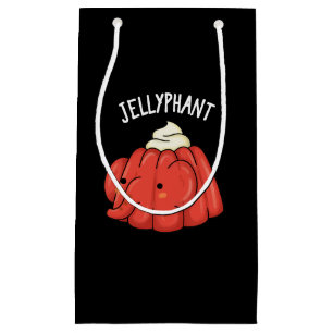 Petit Sac Cadeau Jellyphant Funny Elephant Jelly Pun Dark BG