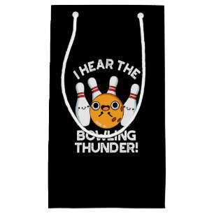 Petit Sac Cadeau J'Entends Le Bowling Thunder Sports Pun Dark BG