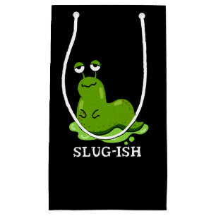 Petit Sac Cadeau Jeu de luge Funny Sluggish Slug Pun Dark BG