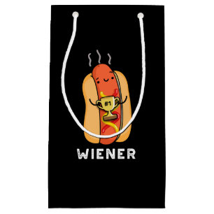 Petit Sac Cadeau Jeu de saucisse drôle Wiener BG foncé