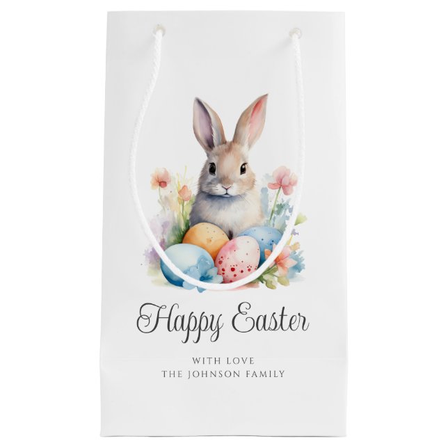 Petit Sac Cadeau Joli lapin de mignonne Pâques (Devant)