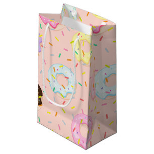 Petit Sac Cadeau Joli motif de beignets Sprinkles de la pâtisserie