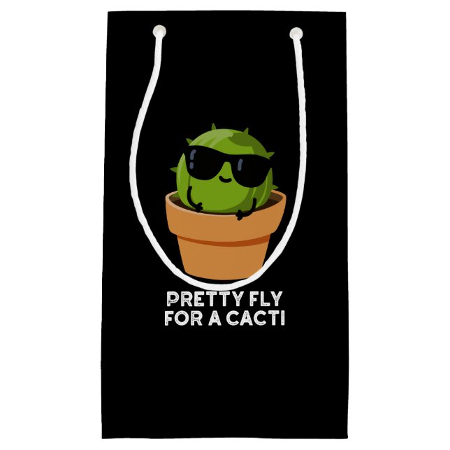 Petit Sac Cadeau Joli Voler Pour Un Cactus Drôle Cactus Pun Dark BG (Devant)