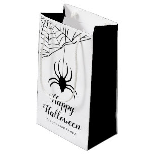 Petit Sac Cadeau Jolie araignée noire Halloween