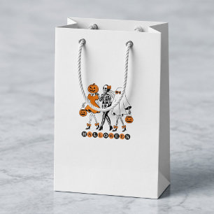Petit Sac Cadeau Jolies Filles d'Halloween Squelette Fantôme Citrou