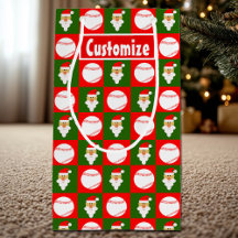 Joueur de baseball de Noël Nom personnalisé / Text