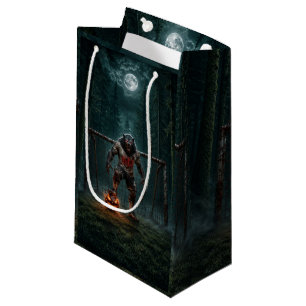 Petit Sac Cadeau Joueur de football Loup-Garou Art Horreur Hallowee