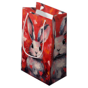 Petit Sac Cadeau Jour de Bunny Valentines