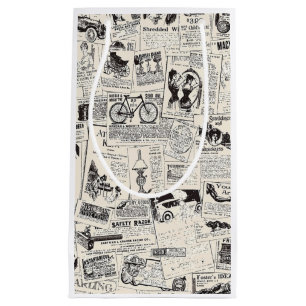 Petit Sac Cadeau Journal vintage