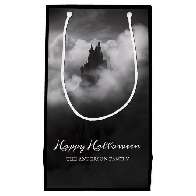 Petit Sac Cadeau Joyeux Halloween Éffrayant Castle Party (Devant)
