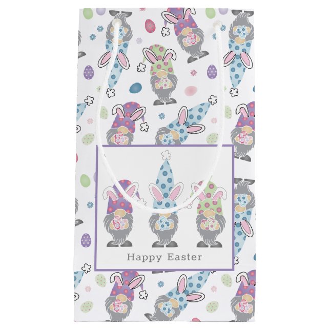 Petit Sac Cadeau Joyeux lapin de Pâques (Devant)