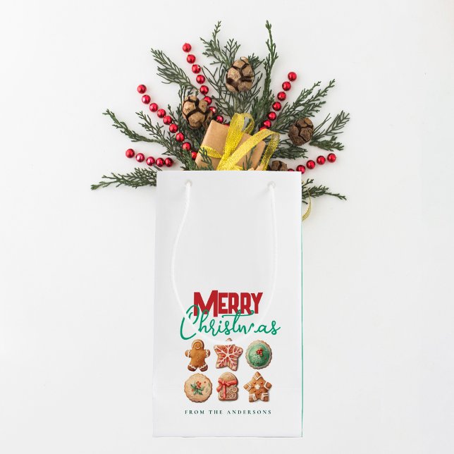 Petit Sac Cadeau Joyeux Noël Cookie Exchange Fête de Fête (Créateur téléchargé)