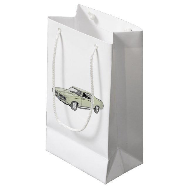 Petit Sac Cadeau Juge classique vert de Pontiac GTO 1969 (Devant Angle)