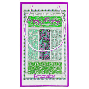 Petit Sac Cadeau jungle de singes perroquets Art nouveau tropical v