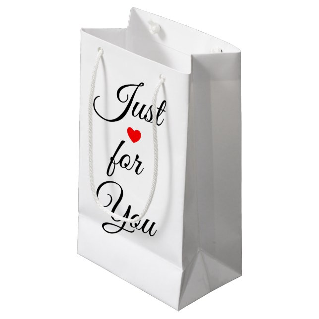 Petit Sac Cadeau Juste pour vous (Devant Angle)