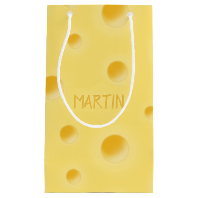 Petit Sac Cadeau Juste trop fromage ! Petit fromage suisse personna (Devant)