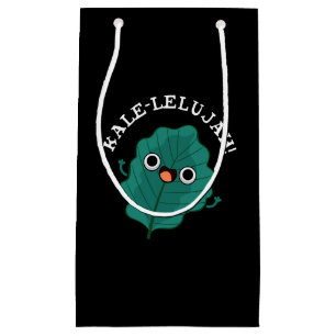 Petit Sac Cadeau Kale-lelujah Funny Veggie Kale Pun Dark BG