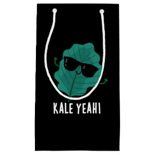 Petit Sac Cadeau Kale Ouais Funny Veggie Pun Dark BG