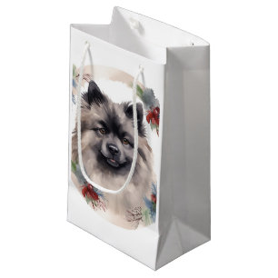 Petit Sac Cadeau Keeshony Christmas Wreath Festive Pup