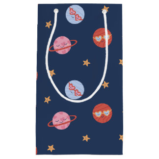 Petit Sac Cadeau Kids Space Mini Pattern with Planets & Stars
