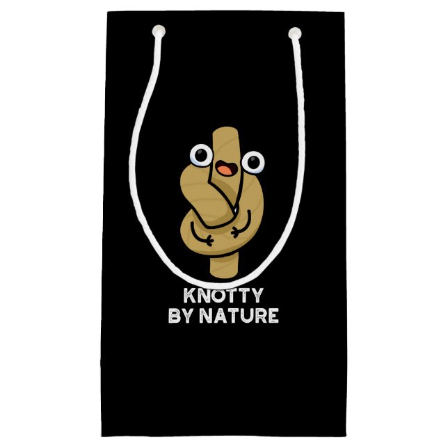 Petit Sac Cadeau Knoty By Nature Funny Knot Pun Dark BG (Devant)