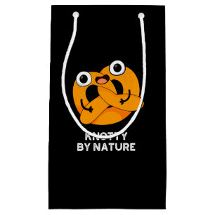 Petit Sac Cadeau Knoty By Nature Funny Pretzel Pun Dark BG