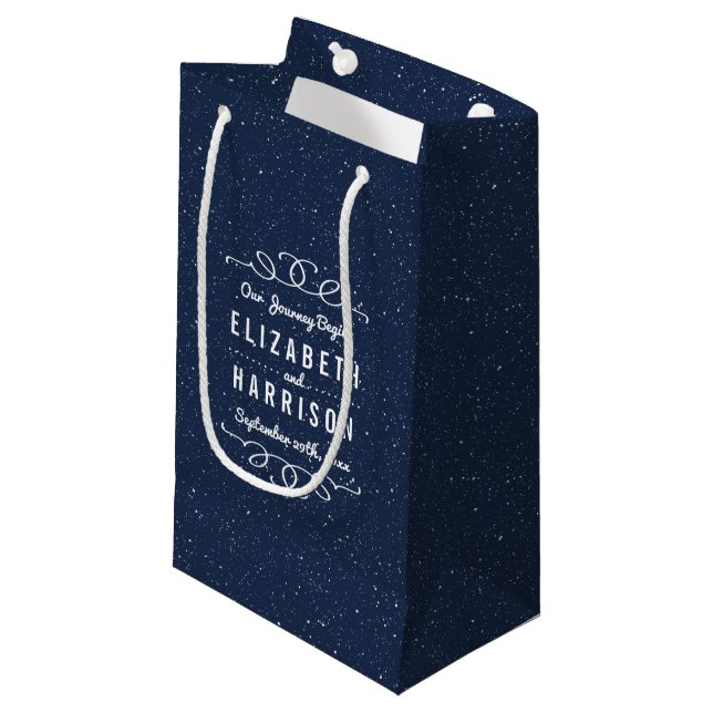 Petit Sac Cadeau La collection de Mariages de nuit étoilée (Devant Angle)