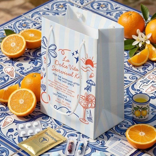 Petit Sac Cadeau La Dolce Vita Bachelorette Party Survival Kit (Créateur téléchargé)
