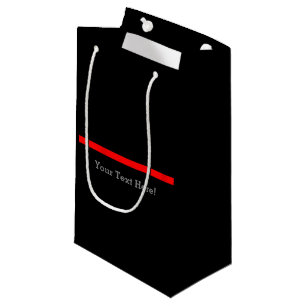 Petit Sac Cadeau La ligne rouge légère symbolique Votre texte en no