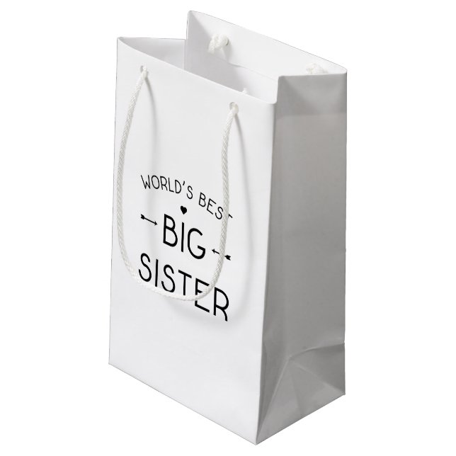 Petit Sac Cadeau La meilleure grande soeur du monde (Dos Angle)