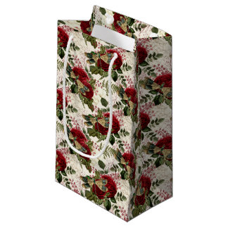 Petit Sac Cadeau La série Rose et Libellule (modèle 7)