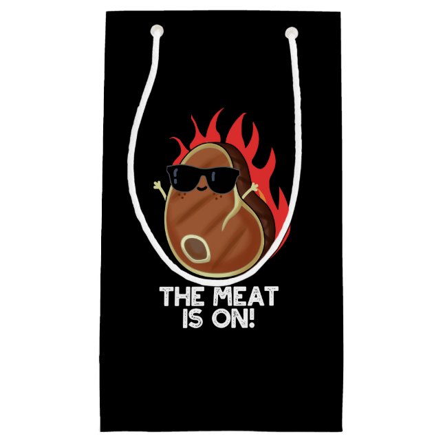 Petit Sac Cadeau La Viande Est Sur La Nourriture Amusante Steak Pun (Devant)