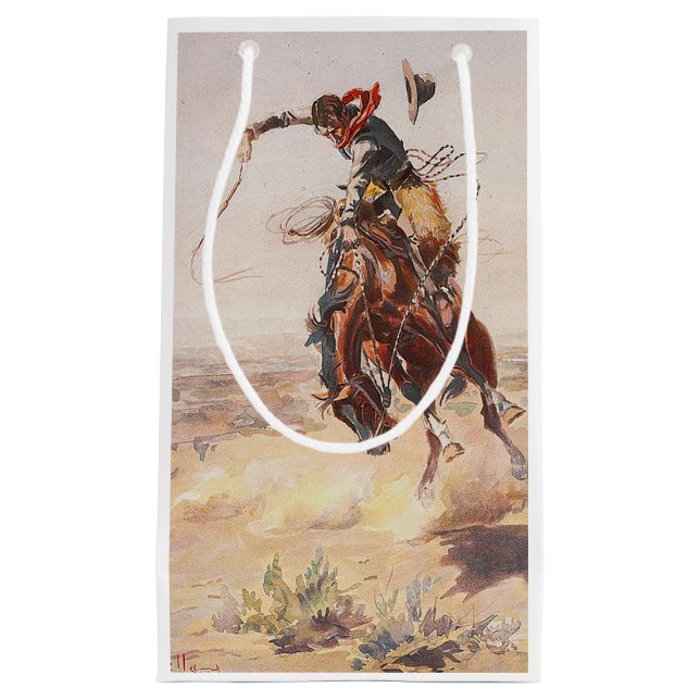 Petit Sac Cadeau La vie de cowboy de PIÈCE EN T (Devant)