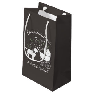 Petit Sac Cadeau Labrador Baby shower de chien Laboratoire gris Neu
